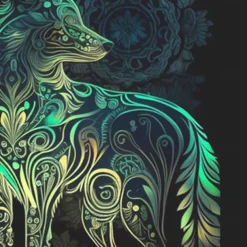 Men's Fox 3D Fleece Hoodie Sweatshirt Viking Vintage Retro Long Sleeve Crew Neck Outdoor Streetwear Yellow Red Drawstring Fall Winter Designer