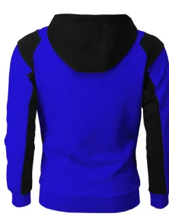 Men's Full Zip Hoodie Sweat Jacket Jacket Black White Wine Red Blue Hooded Graphic Color Block Zipper Casual Cool Casual Big and Tall Winter Spring & Fall Clothing Apparel Hoodies Sweatshirts Long