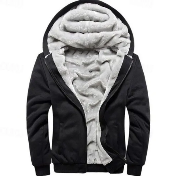 Men's Full Zip Hoodie Zip Up Hoodie Fleece Jacket Black Blue Light Grey Dark Gray Hooded Color Block Zip Up Patchwork Pocket Sports & Outdoor Daily Holiday Polyester Streetwear Basic Casual Fall