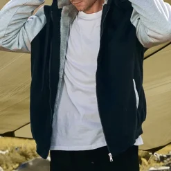 Men's Full Zip Hoodie Zip Up Hoodie Fleece Jacket Black Blue Light Grey Dark Gray Hooded Color Block Zip Up Patchwork Pocket Sports & Outdoor Daily Holiday Polyester Streetwear Basic Casual Fall