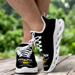 Men's Funny Graphic Print Flyknit Sneakers - Lightweight Breathable Casual Shoes for Running and Everyday Style