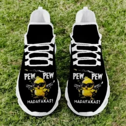 Men's Funny Graphic Print Flyknit Sneakers - Lightweight Breathable Casual Shoes for Running and Everyday Style