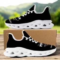 Men's Funny Graphic Print Flyknit Sneakers - Lightweight Breathable Casual Shoes for Running and Everyday Style