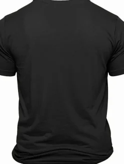 Men's Funny Letter Print T Shirt Tee Top 100% Cotton Short Sleeve Graphic Shirt Black Dark Grey Dark Blue Comfortable Tee Street Sports Outdoor Fashion Designer Clothing