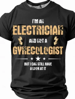 Men's Funny Slang T shirt Short Sleeve T shirt 3D Print Crew Neck Shirt Retro Vintage Casual Street Style Sports Outdoor Holiday Going out Black Blue Green Spring & Summer Clothing Apparel S M L XL