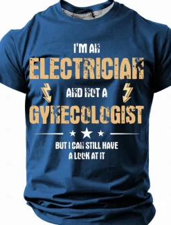 Men's Funny Slang T shirt Short Sleeve T shirt 3D Print Crew Neck Shirt Retro Vintage Casual Street Style Sports Outdoor Holiday Going out Black Blue Green Spring & Summer Clothing Apparel S M L XL