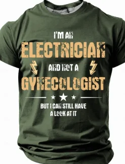 Men's Funny Slang T shirt Short Sleeve T shirt 3D Print Crew Neck Shirt Retro Vintage Casual Street Style Sports Outdoor Holiday Going out Black Blue Green Spring & Summer Clothing Apparel S M L XL