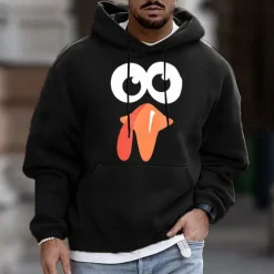 Men's Funny Turkey Hoodie Pullover Long Sleeve Sweatshirts Hooded Classic Thanksgiving Casual Daily Spring Fall Black Clothing Apparel Designer Graphic Print Normal S M L XL 2XL