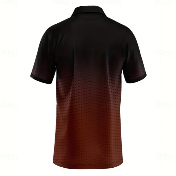 Men's Geometric Polo Short Sleeve Polo Shirts Collared Shirts Business Casual School Outdoor Athleisure Daily Wear 3D Print Summer Lake blue Sky Blue Purple