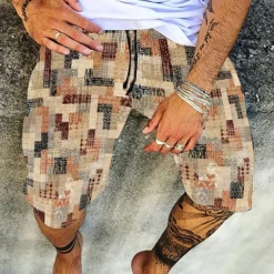 Men's Geometric Skull Stripe Swim Trunks Swim Shorts Board Shorts Low Waist Casual Hip-Hop Outdoor Daily Holiday Print Straight Leg Designer Clothing Apparel