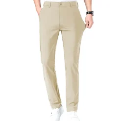 Men's Golf Pants Trousers Casual Pants Stretch Pants Pocket Plain Comfort Breathable Outdoor Daily Going out Fashion Casual Black Blue