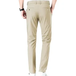Men's Golf Pants Trousers Casual Pants Stretch Pants Pocket Plain Comfort Breathable Outdoor Daily Going out Fashion Casual Black Blue