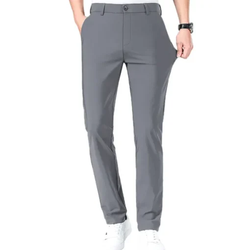 Men's Golf Pants Trousers Casual Pants Stretch Pants Pocket Plain Comfort Breathable Outdoor Daily Going out Fashion Casual Black Blue