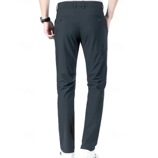 Men's Golf Pants Trousers Casual Pants Stretch Pants Pocket Plain Comfort Breathable Outdoor Daily Going out Fashion Casual Black Blue