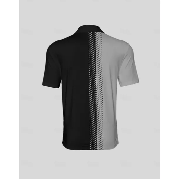 Men's Golf Polo Shirt Black Short Sleeve Top Golf Attire Clothes Outfits Wear Apparel