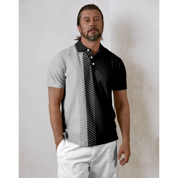 Men's Golf Polo Shirt Black Short Sleeve Top Golf Attire Clothes Outfits Wear Apparel