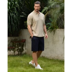 Men's Golf Polo Shirt Black Apricot Grey Short Sleeve Top Golf Attire Clothes Outfits Wear Apparel