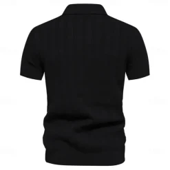 Men's Golf Polo Shirt Black Apricot Grey Short Sleeve Top Golf Attire Clothes Outfits Wear Apparel