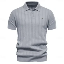 Men's Golf Polo Shirt Black Apricot Grey Short Sleeve Top Golf Attire Clothes Outfits Wear Apparel
