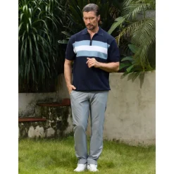 Men's Golf Polo Shirt Black Navy Blue Short Sleeve Top Golf Attire Clothes Outfits Wear Apparel