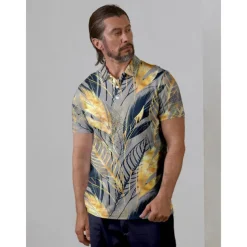 Men's Golf Polo Shirt Dark Blue Short Sleeve Top Golf Attire Clothes Outfits Wear Apparel