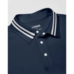Men's Golf Polo Shirt Navy Blue Short Sleeve Top Golf Attire Clothes Outfits Wear Apparel