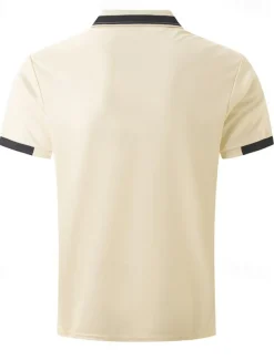 Men's Golf Shirt Golf Polos Shirts Work Casual Lapel Short Sleeve Basic Modern Color Block Patchwork Buttons Spring Regular Fit Black Blue sky blue Brown Green Light Grey Golf Shirt