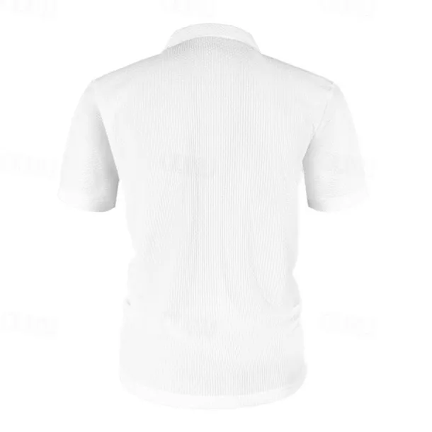 Men's Golf Shirt Golf Polos Shirts Casual Sports Lapel Short Sleeve Basic Comfortable Plain Buttons Jacquard Summer Regular Fit Black White Navy Blue Blue sky blue Dark Gray Golf Shirt