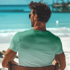 Men's Gradient Coconut Palm T shirt Short Sleeve T shirt 3D Print Crew Neck Shirt Vacation Fashion Hawaiian Sports Outdoor Holiday Going out Blue Orange Green Spring & Summer Clothing Apparel S M L