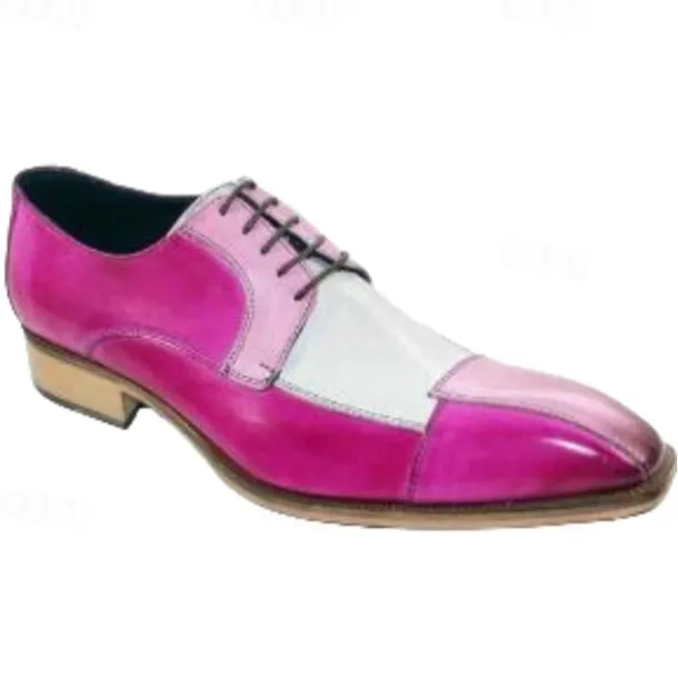 Men's Gradient Faux Leather Oxford Shoes – Hand-Painted Design, Lace-Up Formal Dress Shoes, Perfect for Special Occasions