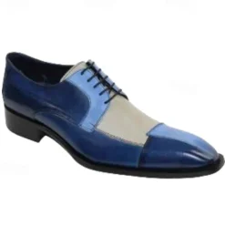 Men's Gradient Faux Leather Oxford Shoes – Hand-Painted Design, Lace-Up Formal Dress Shoes, Perfect for Special Occasions