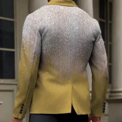 Men's Gradient Long Sleeve Turndown Business Abstract Casual Work Wear to work Going out Buttons Print Multi Pocket