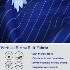 Men's Graduation Blazer Business Cocktail Party Wedding Party Fashion Casual Spring & Fall Polyester Stripes Pocket Buttons Comfortable Single Breasted Blazer Black White Yellow Pink