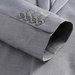 Men's Graduation Cocktail Attire Blazer Business Wedding Party Fashion Casual Spring & Fall Polyester Plain Pocket Buttons Casual / Daily Double Breasted Blazer Yellow Burgundy Royal Blue khaki