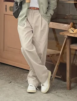 Men's Graduation Dress Pants Trousers Chinos Slacks Buttons Pocket Straight Leg Plain Comfort Formal Party Work Fashion Classic Style Apricot Micro-elastic