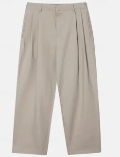 Men's Graduation Dress Pants Trousers Chinos Slacks Buttons Pocket Straight Leg Plain Comfort Formal Party Work Fashion Classic Style Apricot Micro-elastic