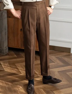 Men's Graduation Dress Pants Trousers Chinos Pocket Solid Color Comfort Formal Party Work Fashion Classic Style Black Khaki Micro-elastic