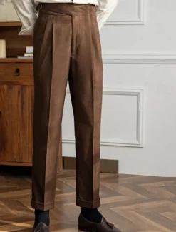 Men's Graduation Dress Pants Trousers Chinos Pocket Solid Color Comfort Formal Party Work Fashion Classic Style Black Khaki Micro-elastic