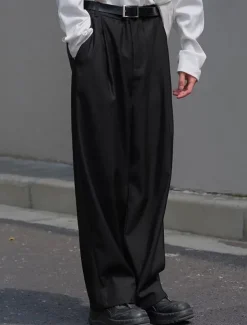 Men's Graduation Dress Pants Trousers Chinos Buttons Pocket Plaid Comfort Formal Party Work Fashion Classic Style Black Brown Micro-elastic