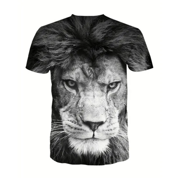 Men's Graphic Animal Lion T Shirt Short Sleeve T shirt 3D Print Crew Neck Shirt Vintage Fashion Designer Outdoor Daily Sports Dark Brown Black Yellow Spring & Summer Clothing Apparel S M L XL 2XL 3XL