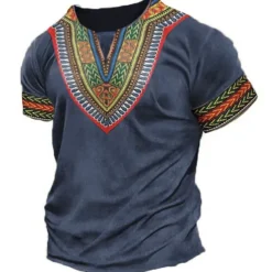 Men's Graphic Bohemian T shirt Short Sleeve T shirt 3D Print Crew Neck Shirt Vintage Fashion Designer Outdoor Daily Sports Black White Blue Spring & Summer Clothing Apparel S M L XL 2XL 3XL