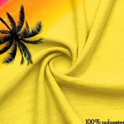 Men's Graphic Coconut Palm Vest Top Sleeveless T Shirt for Men Sleeveless T shirt 3D Print Crew Neck Shirt Vacation Tropical Designer Party Daily Gym Yellow Spring & Summer Clothing Apparel S M L XL