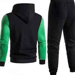 Men's Graphic Color Block Letter 2pcs 3D Sweatshirt Sets Hoodie Tracksuit Long Sleeve Long pants Hooded Streetwear Designer Casual Sports & Outdoor Casual Sports Zipper Print Spring Fall Yellow Blue