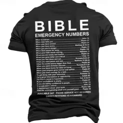 Men's Graphic Faith T shirt Tee Top Short Sleeve T shirt 3D Print Crew Neck Shirt Daily Designer Retro Vintage Sports Outdoor Holiday Going out Black White Navy Blue Spring & Summer Clothing Apparel