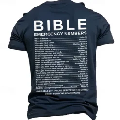 Men's Graphic Faith T shirt Tee Top Short Sleeve T shirt 3D Print Crew Neck Shirt Daily Designer Retro Vintage Sports Outdoor Holiday Going out Black White Navy Blue Spring & Summer Clothing Apparel