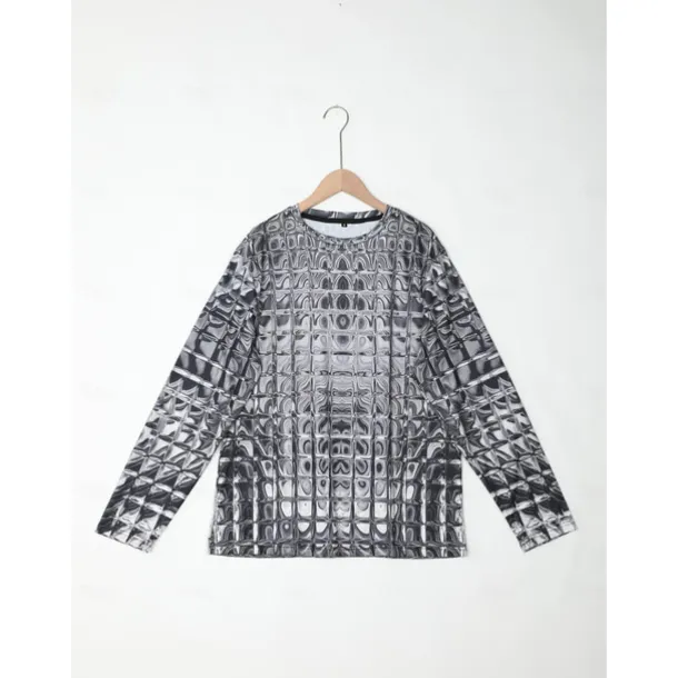 Men's Graphic Gradient Metallic Shirt T Shirt Long Sleeve T shirt 3D Print Crew Neck Shirt Vintage Fashion Designer Outdoor Daily Sports 1 2 3 Spring & Fall Clothing Apparel S M L XL 2XL 3XL 4XL