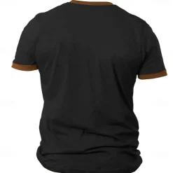 Men's Graphic Henley Shirt Short Sleeve 3D Print Fashion Designer Comfortable Daily Summer Black Blue Green Henley Henley T-Shirt