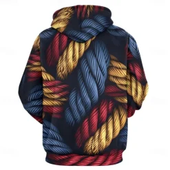 Men's Graphic Hoodie Hoodies Sweatshirt Vacation Daily Long Sleeve Hooded Vacation Sports Outdoor Going out Black Printing Winter Spring & Fall Designer