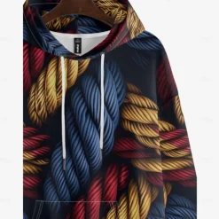 Men's Graphic Hoodie Hoodies Sweatshirt Vacation Daily Long Sleeve Hooded Vacation Sports Outdoor Going out Black Printing Winter Spring & Fall Designer