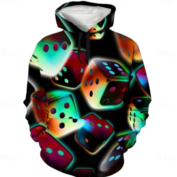 Men's Graphic Hoodie Hoodies Sweatshirt Cool Long Sleeve Hooded Green / Red Dark Purple / Light Purple Fall Winter Designer